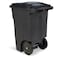 Toter 48 Gal. Trash Can Brownstone with Quiet Wheels and Lid ANA48 - alternate 4